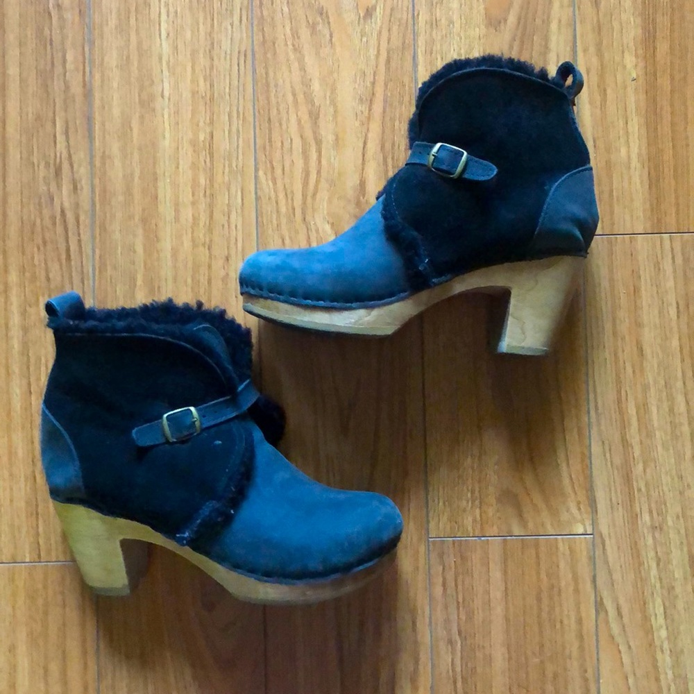 Shearling Clog Boots